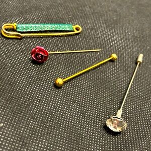 Vintage miscellaneous set of 4 scarf hooks